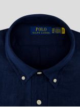 Chemise en Lin Grande Taille Bleu Marine